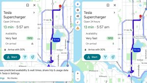 Tesla Supercharger Predicted Availability Now Available in Google Maps