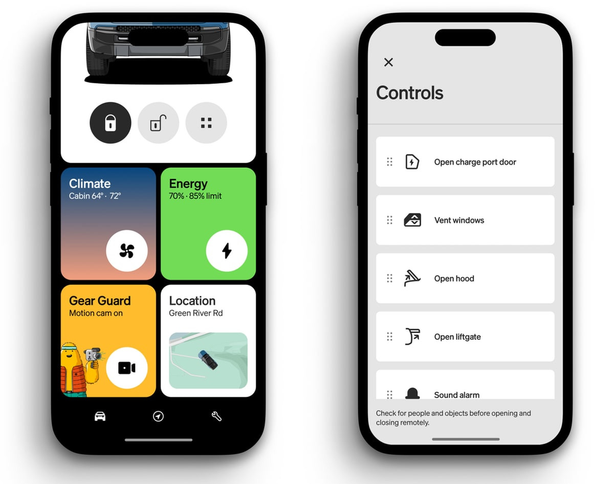 Tesla App Redesign feature in update 3.0.0