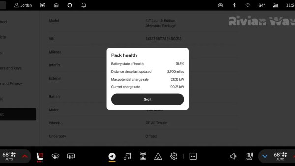 Rivian to Add New Battery Health Menu in Future Update