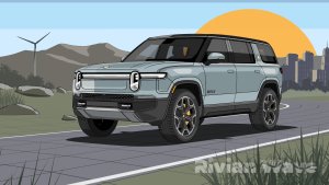 Rivian's Cel-Shaded Design and How to View a Subtle 3D Effect